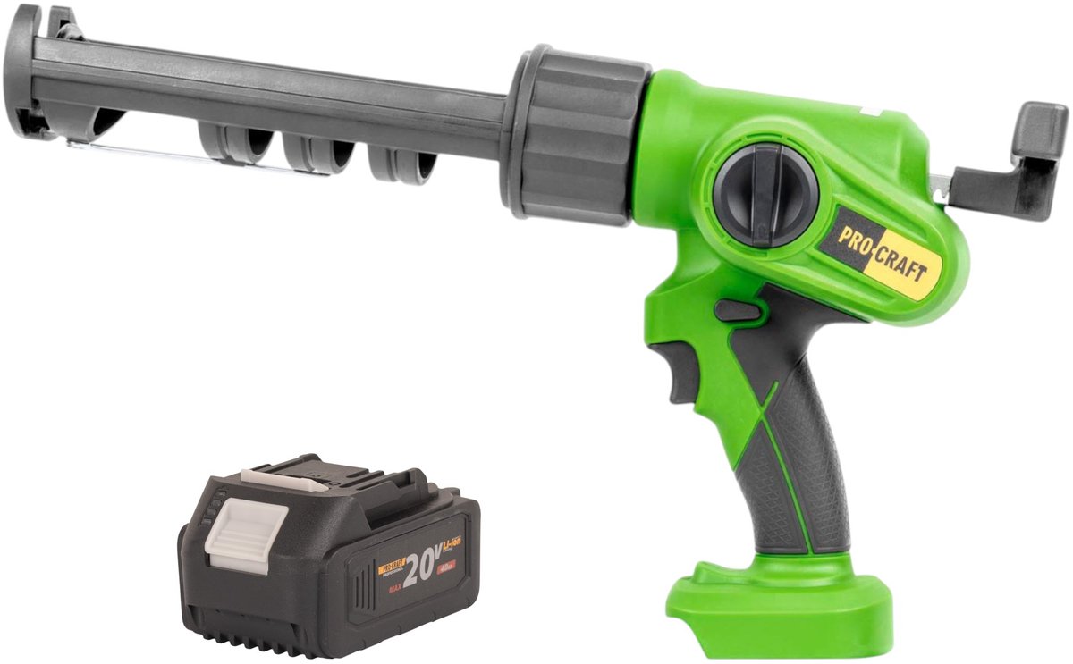 Procraft PC20bb accu-cartridgepistool 20 V 2000 N 280 - 310 ml + 1x accu 4,0 Ah - zonder oplader
