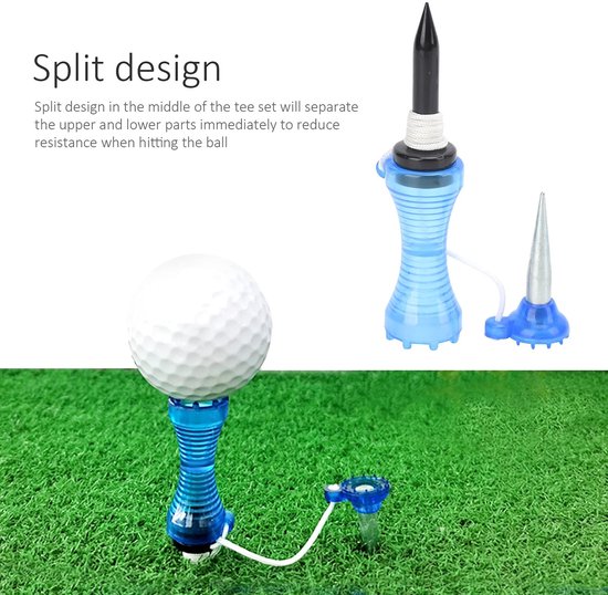 Allecto - Golf Tee - Herbruikbare Golf Trainings Tee Set - Voor Driving Range - Ideaal voor Beginners - Verstelbare Hoogte - Inclusief Extra Nagel ... van Allecto — afbeelding 5