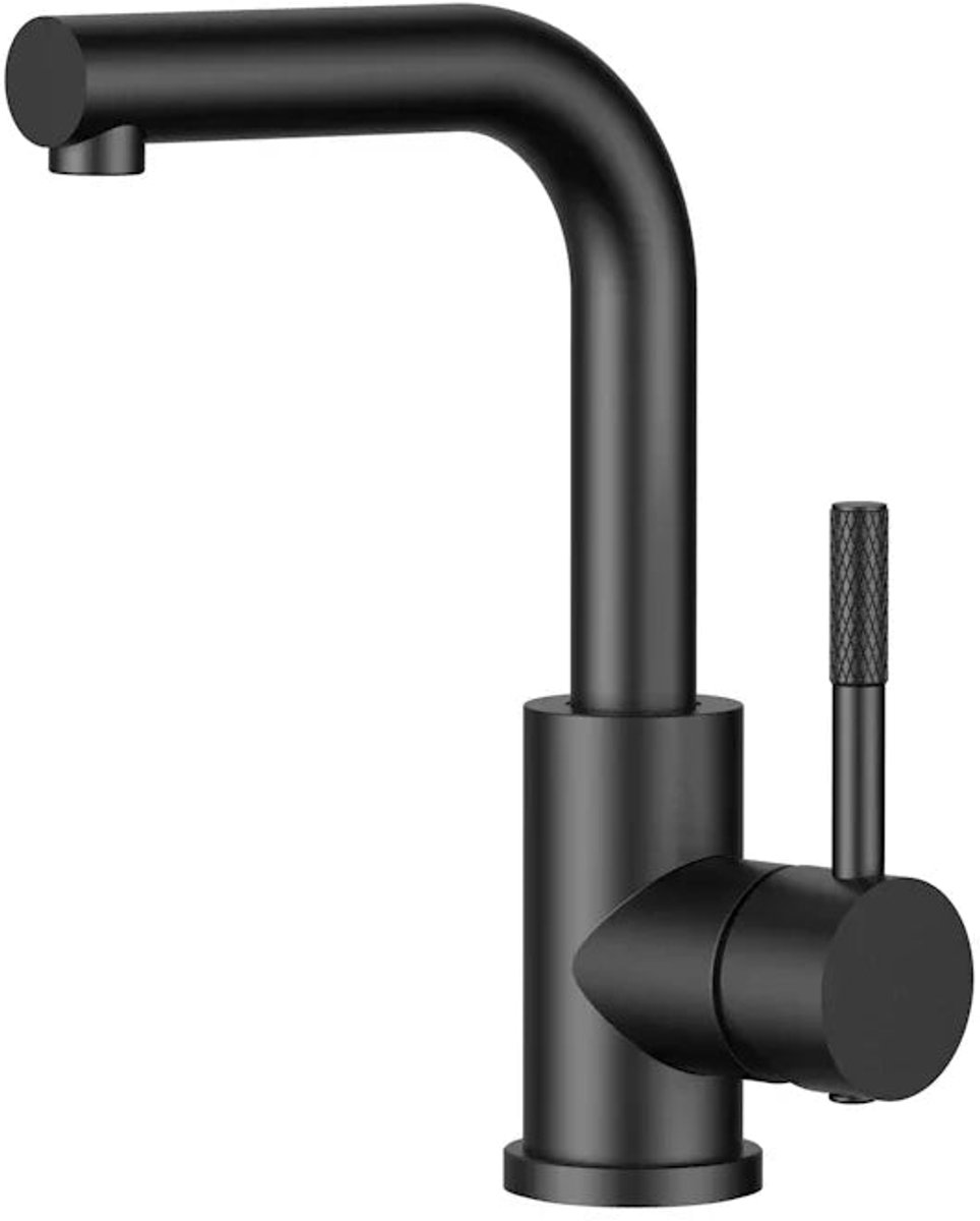 DutchLine - Square S-Grip Wastafelkraan – Mat zwart