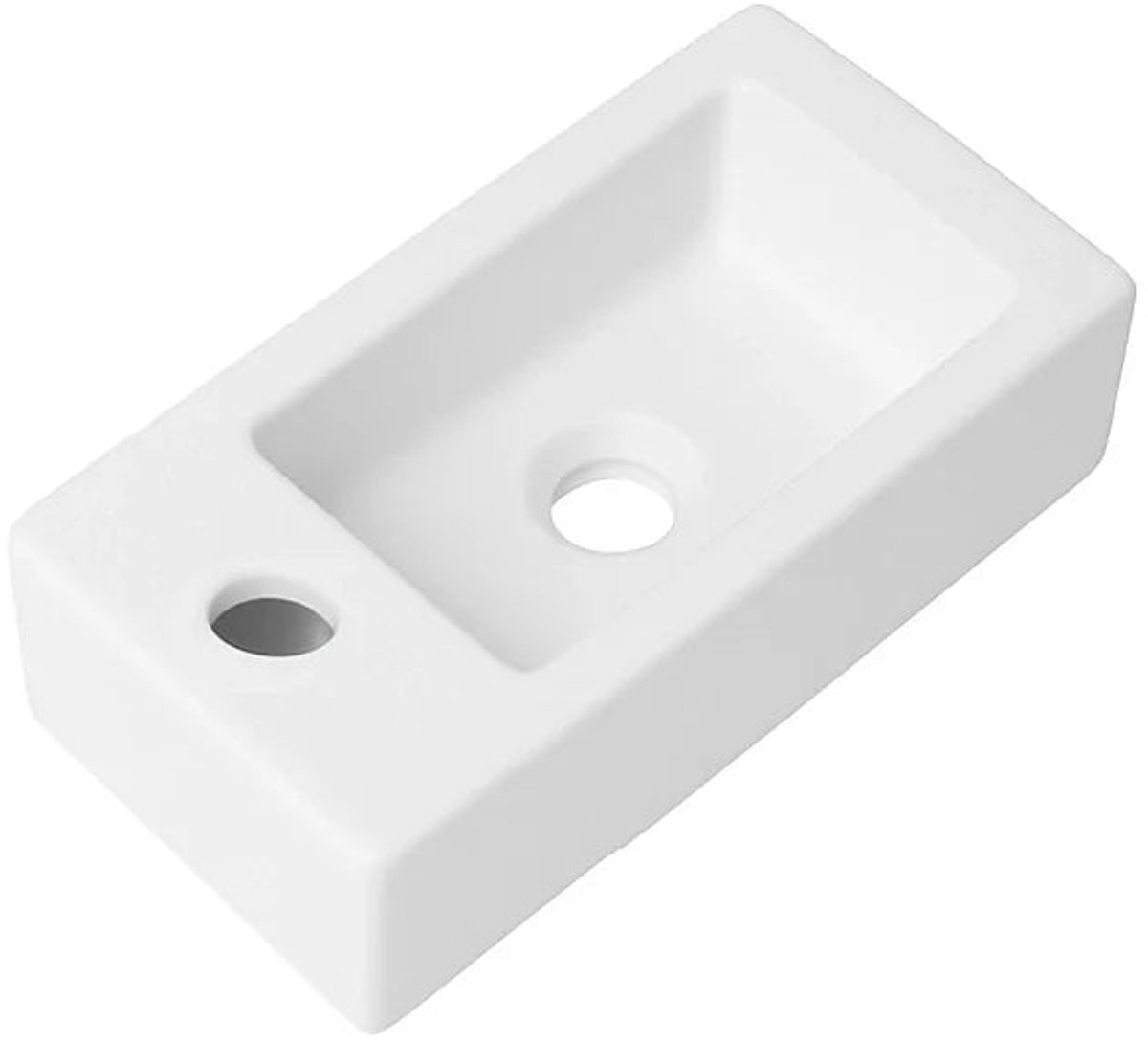 DutchLine - Crea Mini Fontein - Mat Wit - Kraangat Links
