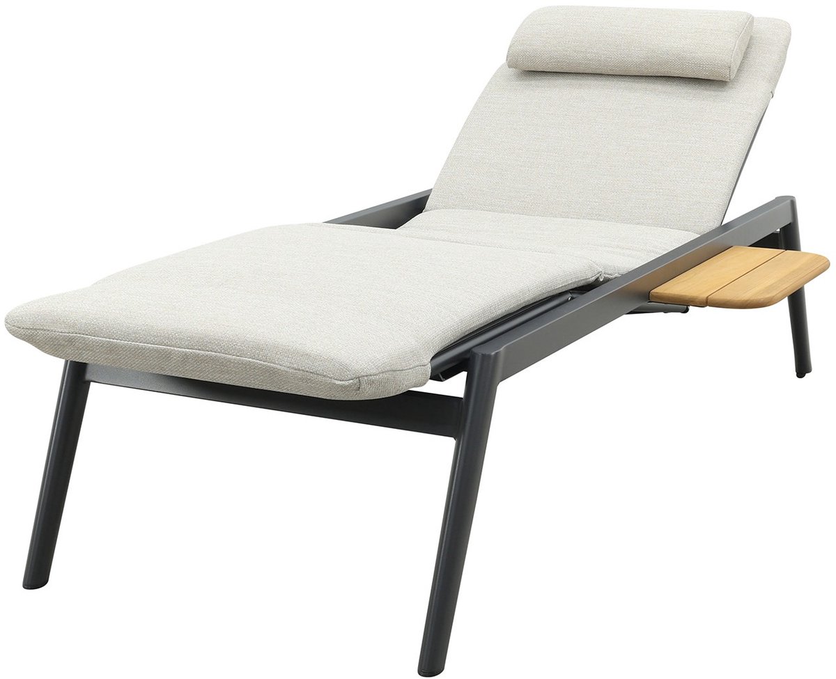 Corfu verrijdbaar ligbed incl. kussen & side table - Royal Grey