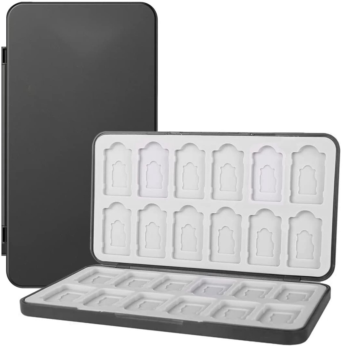 Allecto - Opbergdoos voor Switch - Gamekaartbox - 24-in-1 Organizer - Compact - Speelkaarten - Beschermhoes voor Nintendo Switch - Geschikt voor OL...