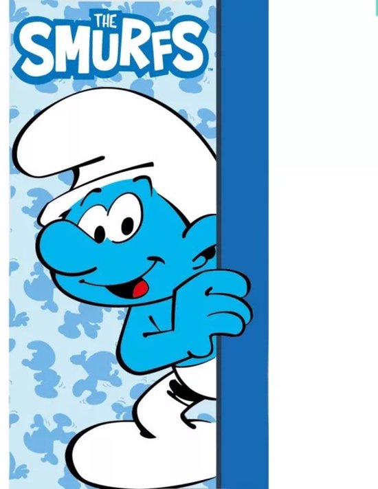 Smurfen playtime strandlaken 70 x 140 cm polyester