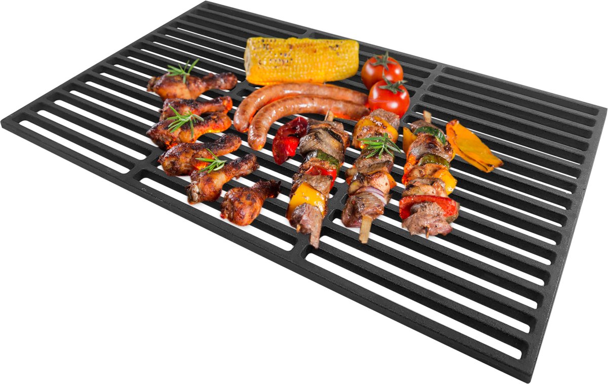 ACXIN Gietijzeren Grillrooster 54x34 cm - Geëmailleerd - Gas&Houtskool