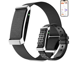 Lichtgewicht fitnessarmband voor 24/7 gezondheidsmonitoring, meer dan 120 sportmodi en slaapanalyse – 1 ATM waterdichte activity tracker met meldingen – zwart