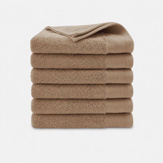 Walra handdoeken 50x100 Soft Cotton - 6-delig - Badhanddoeken 550 g/m² - 100% Katoen - Handdoekenset - Bruin