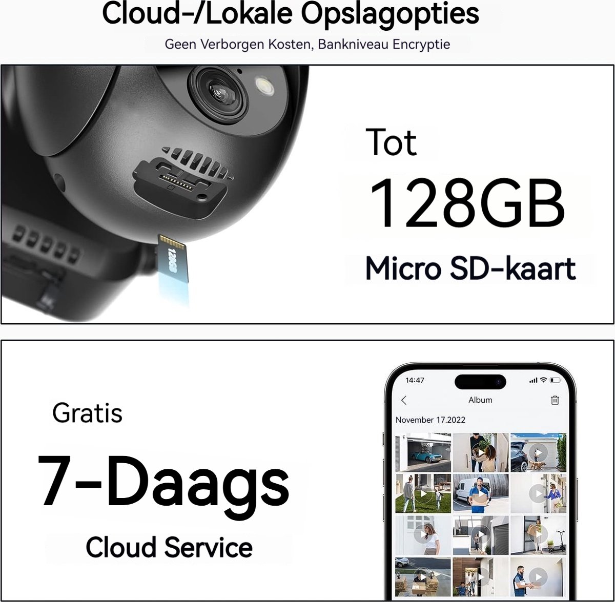 ieGeek 5MP WLAN bewakingscamera op zonne-energie voor buiten, accu, PTZ 360° draadloze IP-camerabewaking outdoor met kleurennachtzicht, PIR-bewegingsmelder, sirene/witlichtalarm, 2-weg audio – foto 6
