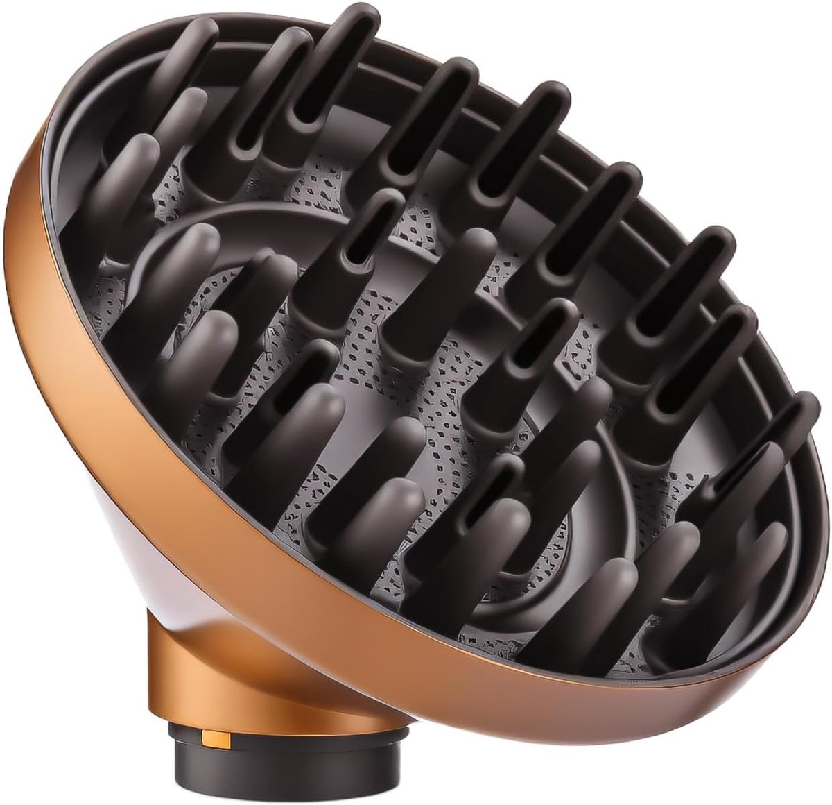 Goudkleurige draagbare diffuser – handig accessoire voor krulhaarstyling
