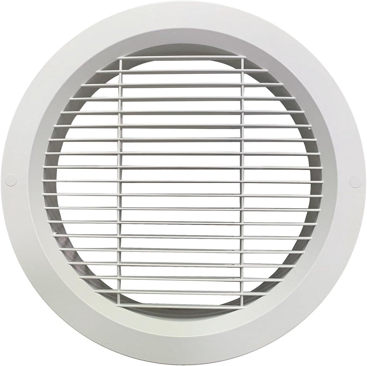Ventilatierooster Afdekking - Pijpstijl Rooster - Insecten Buiten Houden - Rechte Lamellen - 250 mm - Wit