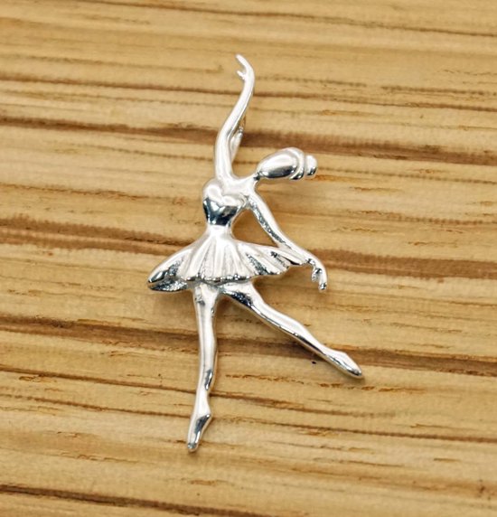 Pendentif ballerine en argent sterling - joli pendentif danseuse de ballet en argent 925 - joli pendentif ballerine pour femme ou enfant - idée cadeau ballerine pour filles, femmes