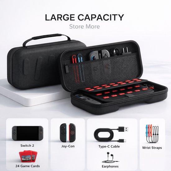 Sounix Case voor Nintendo Switch 2 - Waterdicht - Schokbestendig