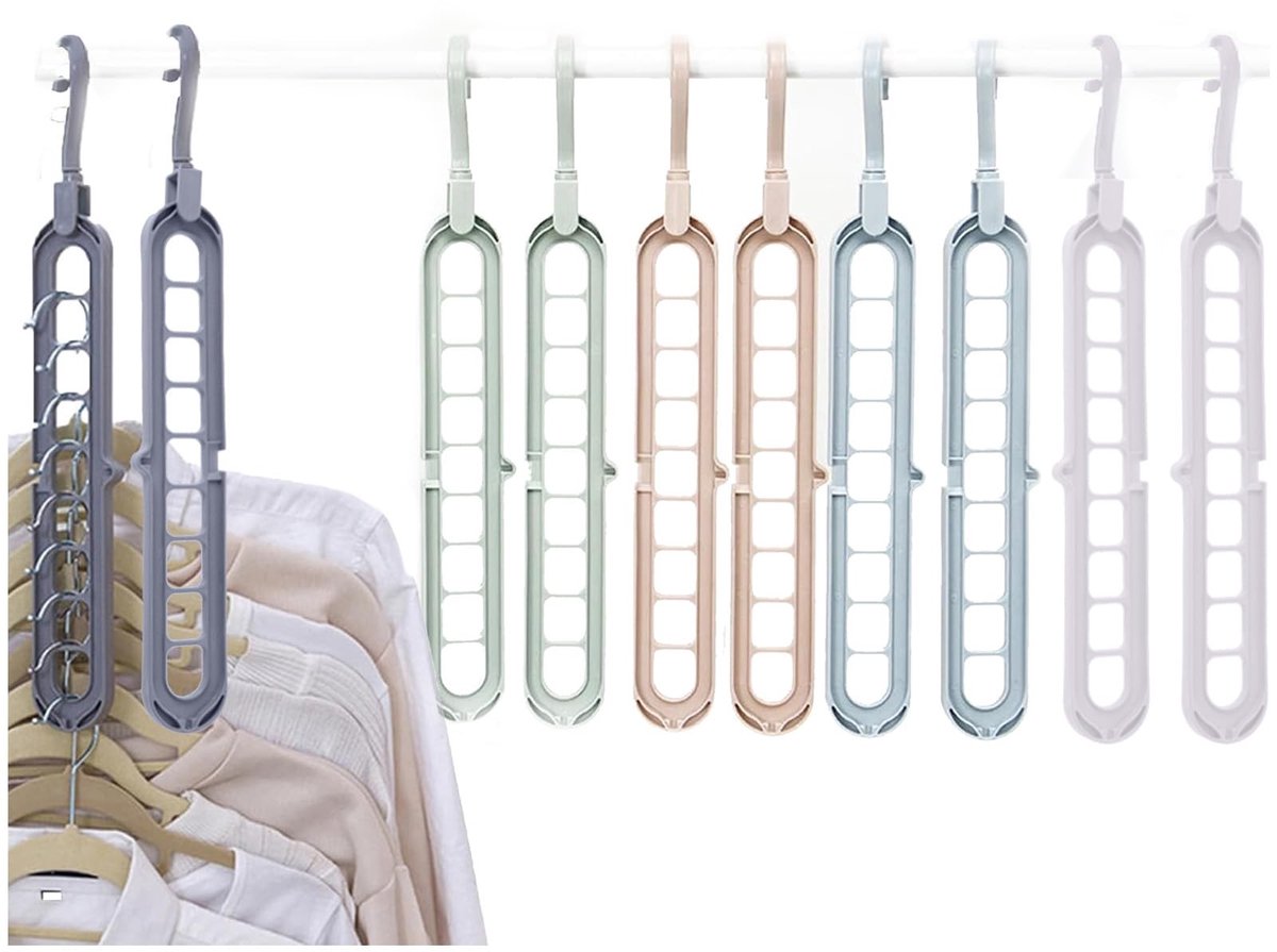 Store_9 - 9-in-1 Kleerhanger - Ruimtebesparend - 360 Graden Draaibaar - Wit - Organizer - Kledinghangerhouder - Geschikt voor Jassen en Overhemden