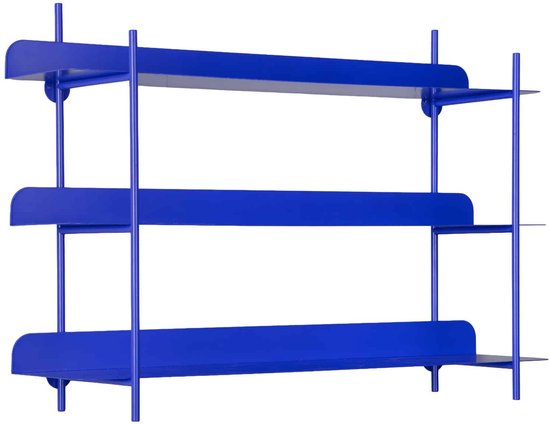 Present Time Décoration murale Cool Retro - Bleu cobalt - 60x16x42cm