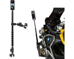 Motor Mount 4 Insta360 Dubbele bevestiging - Onzichtbare Selfie Stick 2 Meter - Aluminium - Klem Mount - Motor bundle Voor Insta360 One X4 - Insta360 one X5 - Motorcycle set for Insta360 - Double mount - Pro Motor kit - FPV -Insta360 One X5 X4 X3 X2