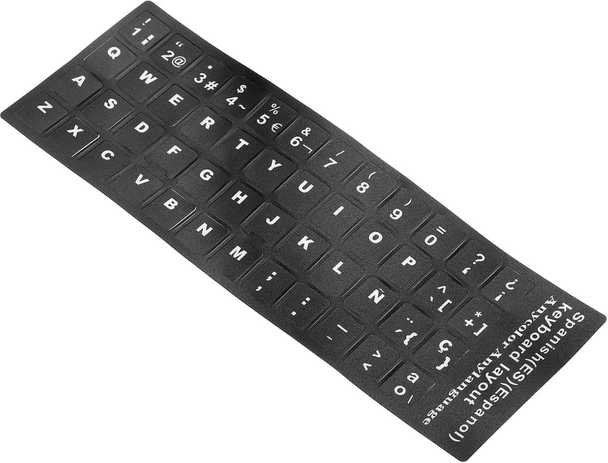 Spaanse Toetsenbord Stickers - Universele Vervangende Layout voor Laptop en Desktop