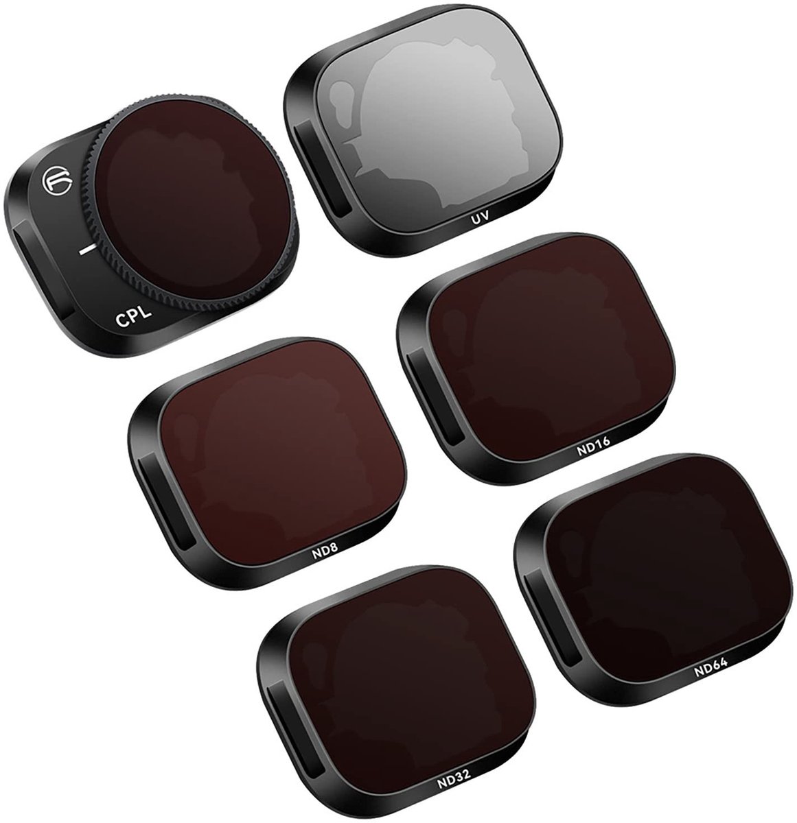 SPHProducts - Mini 3 Pro filtercameralenzen - Set van 6 filters - Hoogwaardige bescherming - UV+CPL+ND8+ND16+ND32+ND64 - Geschikt voor Mini 3 Pro -...