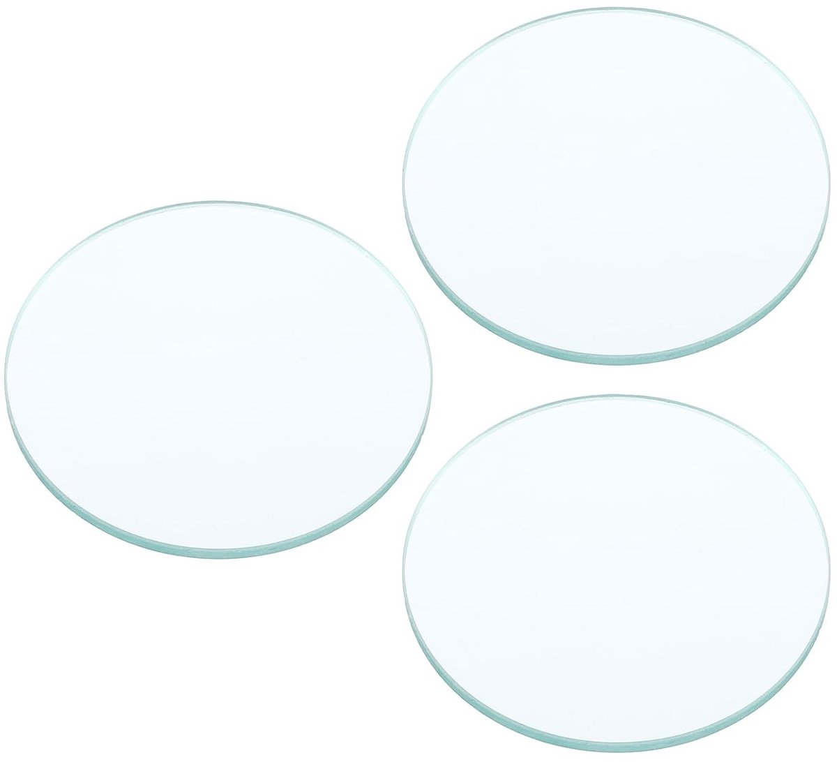 12" Focal Length Flat Convex Lens - 3 Pack 50mm Diameter - 4mm Height Glass Optical Polished Round Edges Lens voor Physics Experiment - Duidelijk