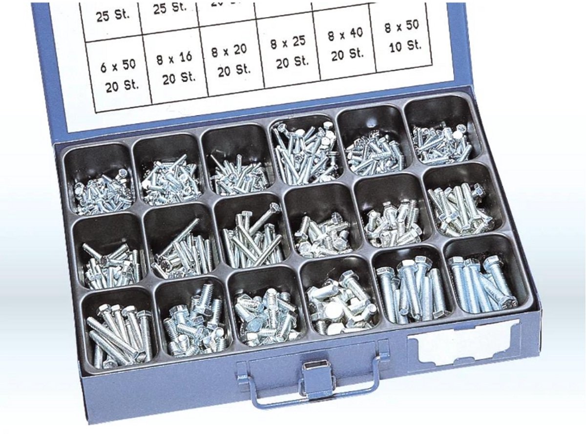 Dresselhaus Zeskantbouten Assortiment – 650-delig – DIN 933