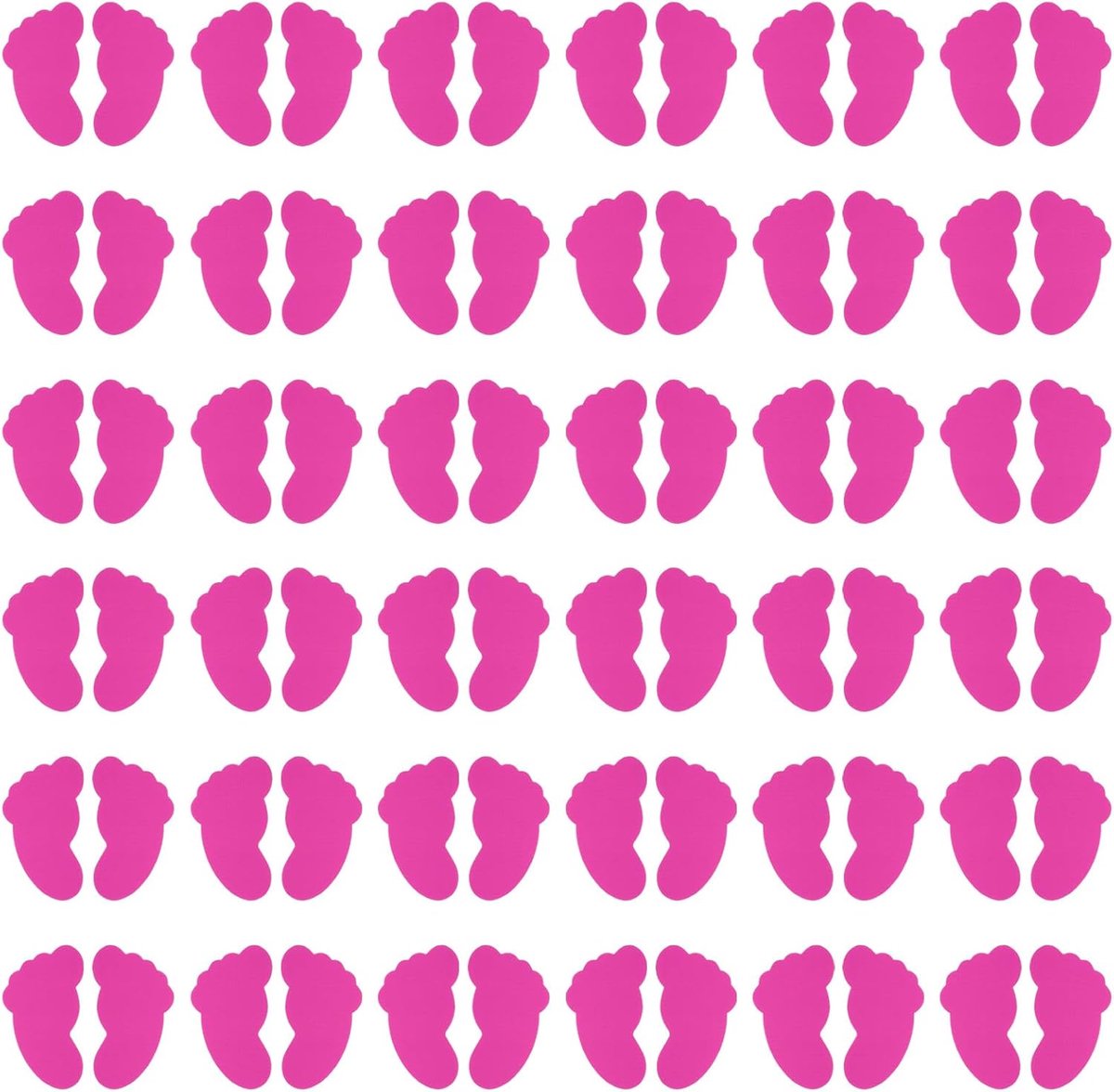 Foot-Shaped Carpet Markers - 36 Pairs Nylon Floor Stains Markers - Colorful Hook and Loop Marker Dots voor Classroom Kids Teacher Supplies - Pink