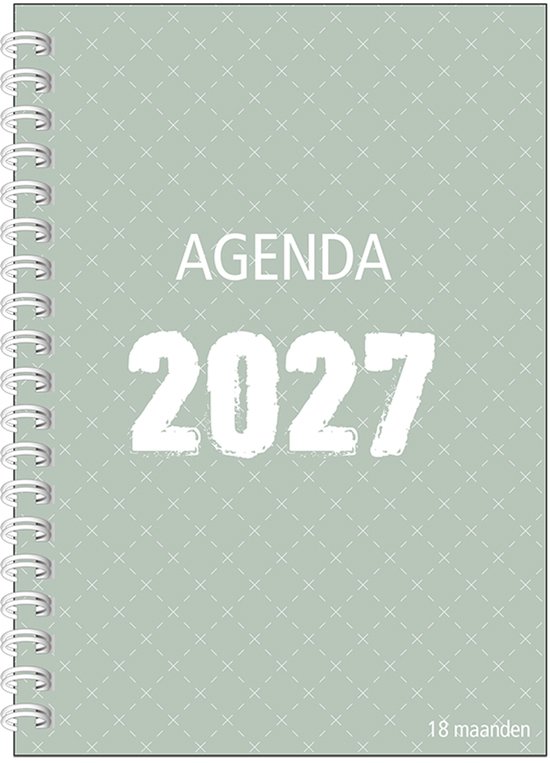 MGPcards - Agenda 2027 - 18 maanden - 1 juli 2026 t/m 31 december 2027 - A5 Formaat - Flexibele kaft - 15 x 21 cm - Groen