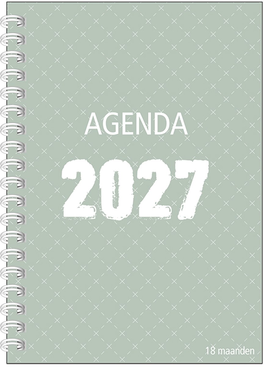 MGPcards - Agenda 2027 - 18 maanden - 1 juli 2026 t/m 31 december 2027 - A5 Formaat - Flexibele kaft - 15 x 21 cm - Groen