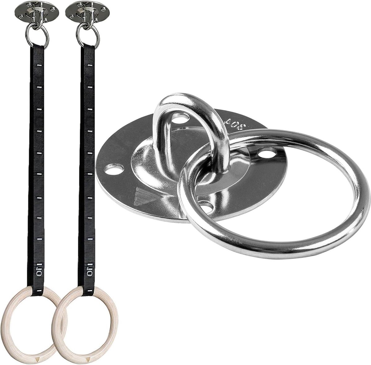 Plafondanker Home Gym - Wandbevestiging Kracht - Thuis Trainen - Robuuste Roestvrij Staal - Tot 250 KG - Zilver