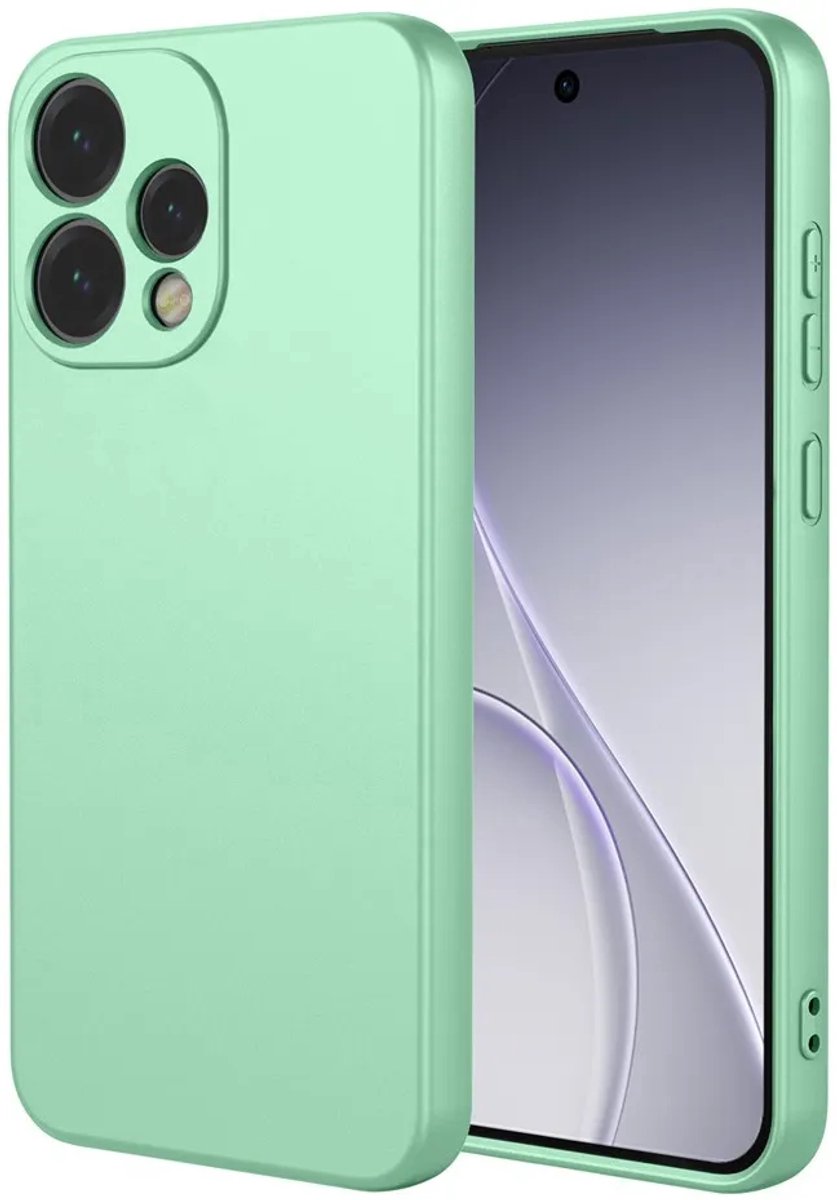 Hoesje geschikt voor Oppo Reno15 - Phonesta Soft Silk Silicone Back Cover - Matcha Green