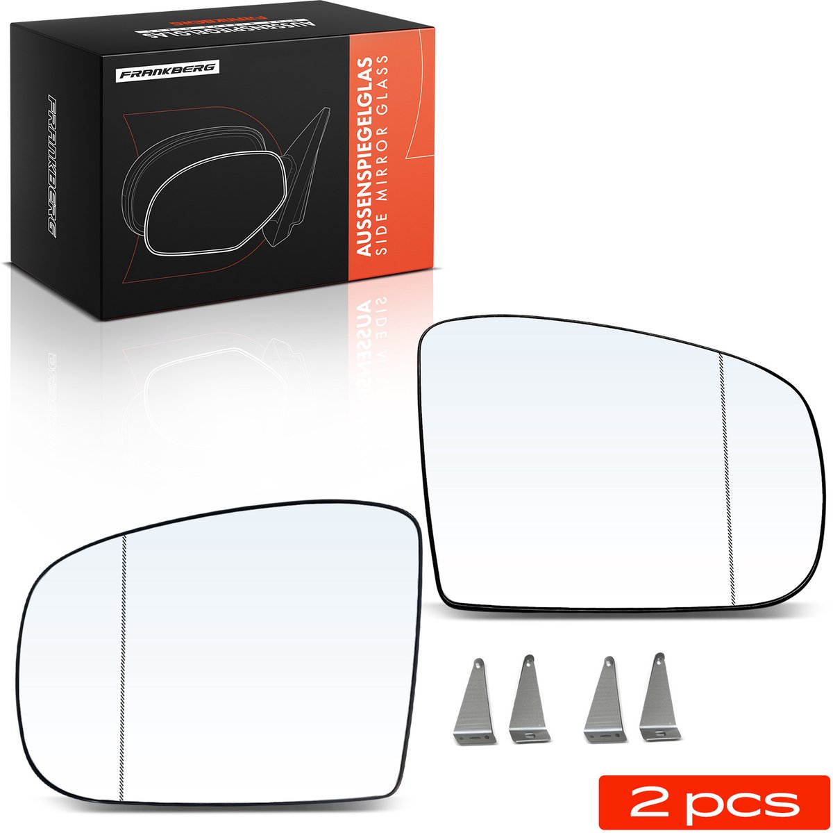 Frankberg 2x Buitenspiegelglas Voor Links Rechts voor Mercedes-Benz