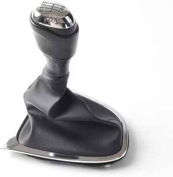 Schakelpook Set - Pookhoes en Ring - Auto Interieur Vernieuwen - Specifieke Pasvorm - 6 Versnellingen - Gepolijst Chroom van Merkloos — afbeelding 5