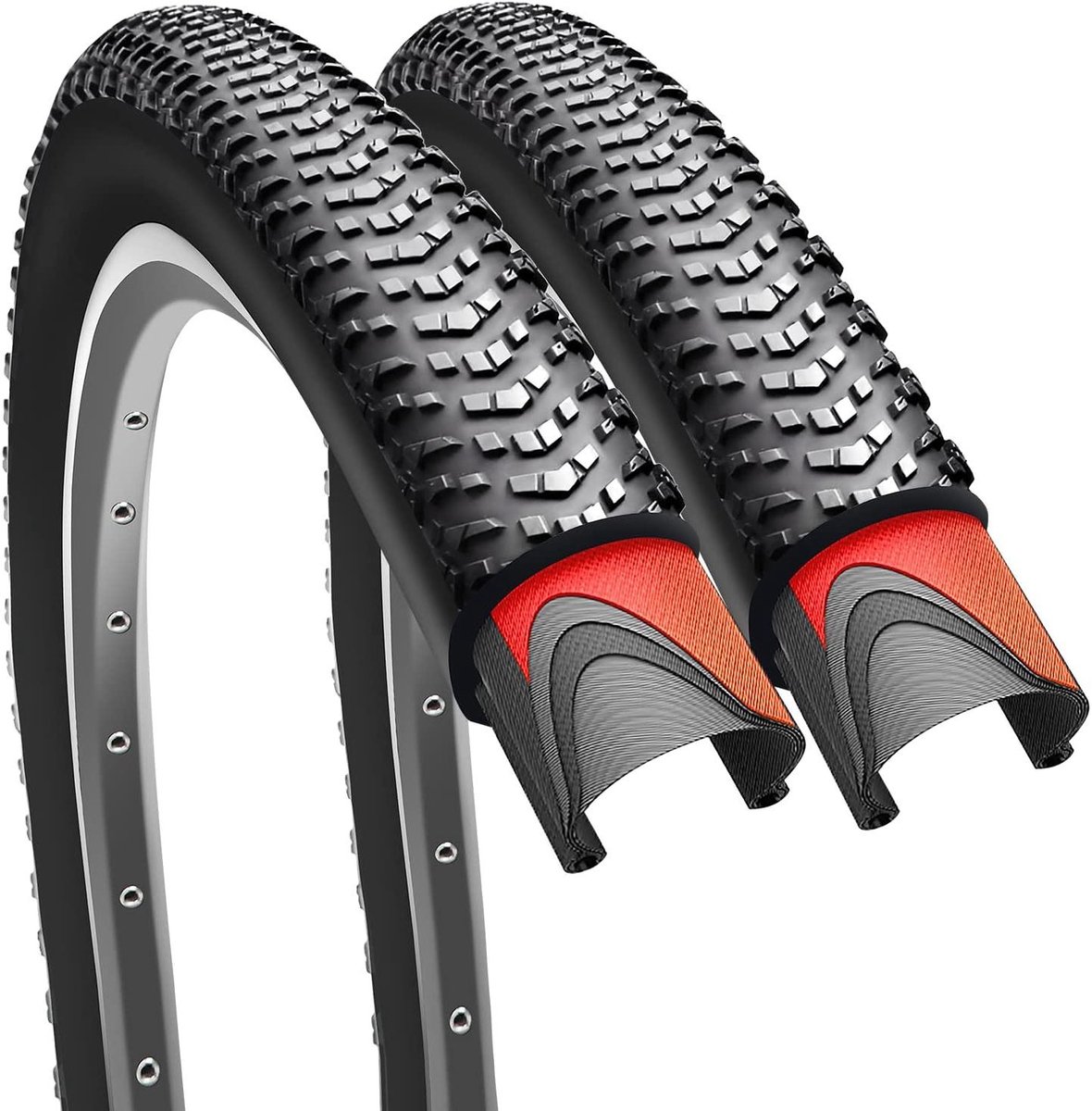 Fietsbanden Set - Banden voor fiets - Veilig Fietsen - Opvouwbaar Kevlar - 66 x 53 cm - Zwart