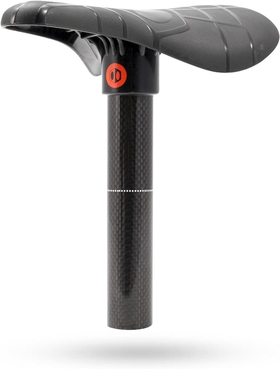 Fietszadel Carbon - Zadelpen Combinatie - Comfortabel Fietsen - Lichtgewicht Materiaal - 27.2 - Zwart