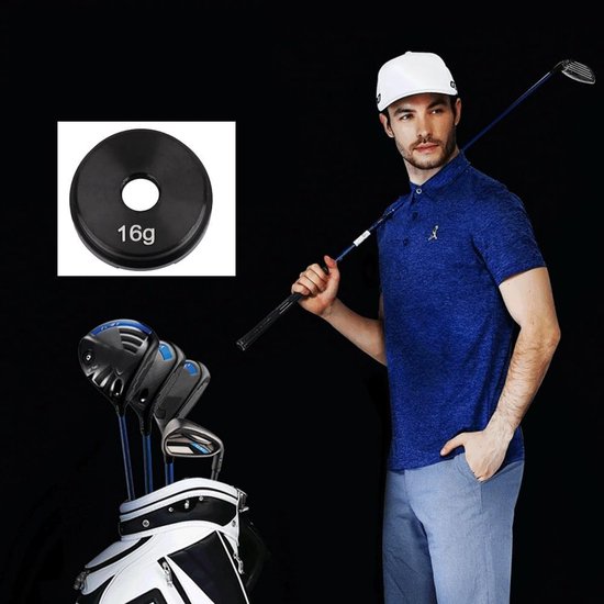 Golfgewicht Roestvrij Staal - Club Gewicht - Golf Training - Verbetert Gevoel Swing - 16 gram - Zwart — afbeelding 4