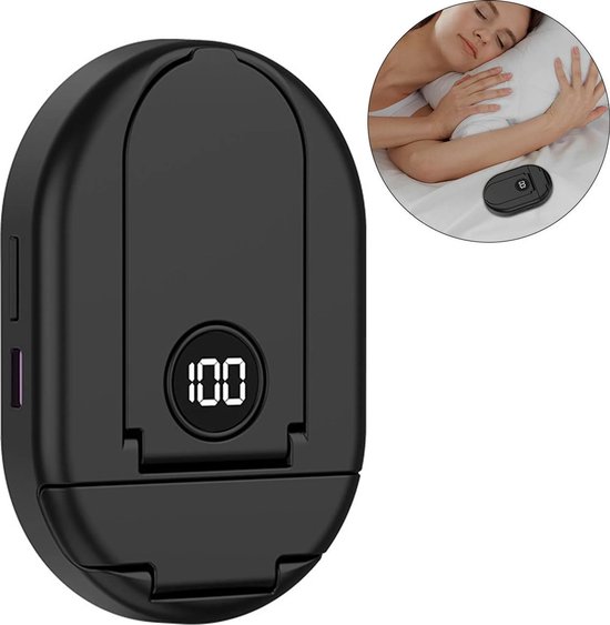 Bluetooth botgeleiding slaap speaker zwart – draagbaar, onder kussen, timer, TF-kaart, 20u batterij, ontspanning