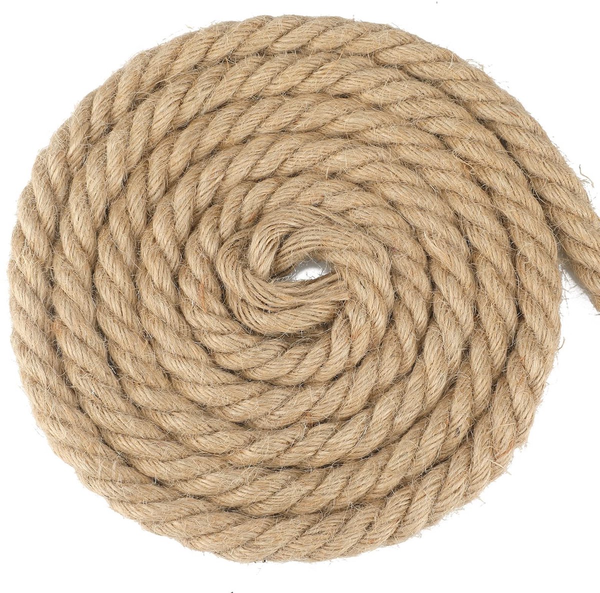 SPHProducts - 16 mm dik henneptouw - Jute koord - Robuust en veelzijdig - Lichtbruin - Handwerk en tuinieren - Perfect voor decoratie en verpakking -