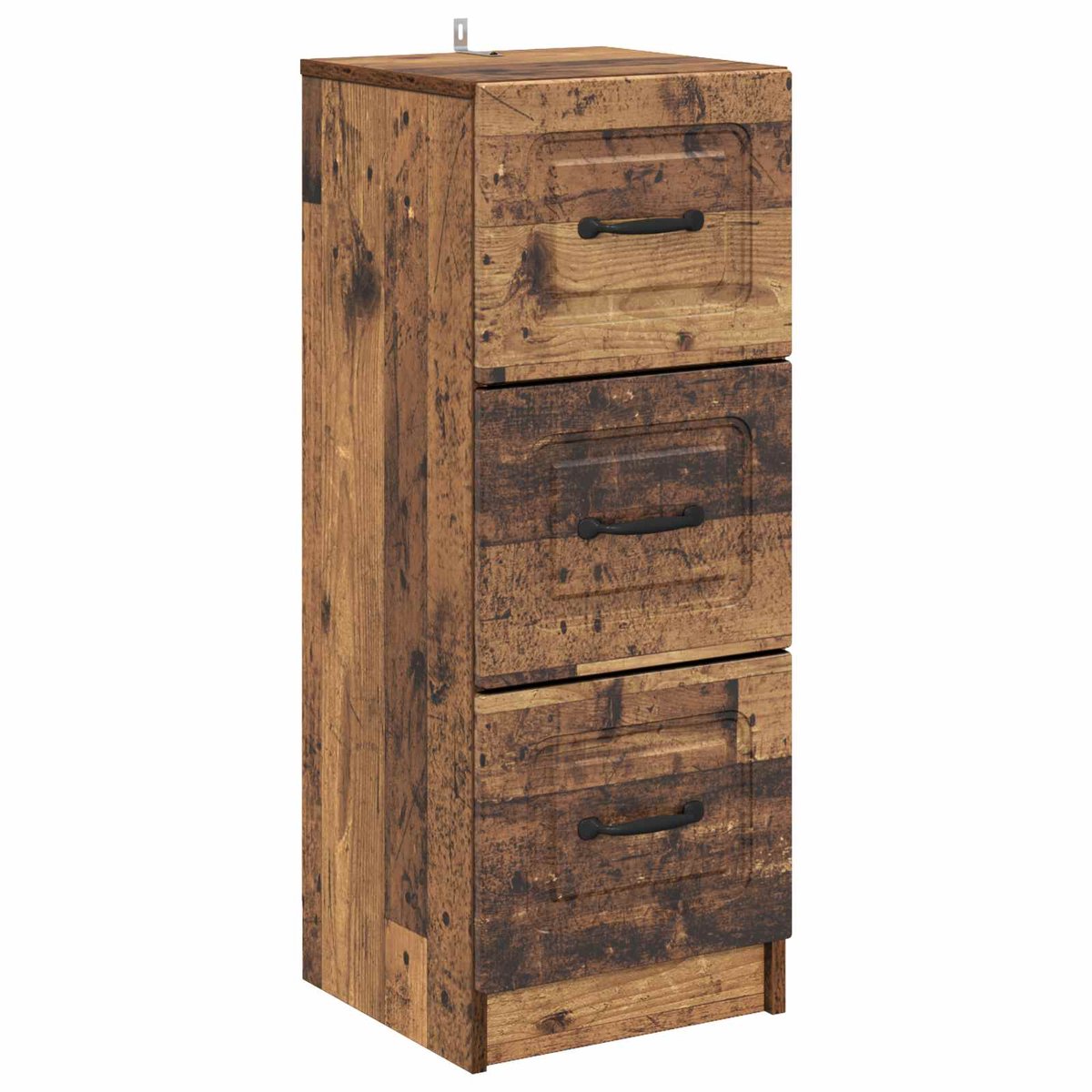 vidaXL Ladekast - Oud - hout - 33 - x - 34,5 - x - 87 - cm - Bewerkt - hout Oud hout