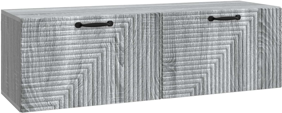 vidaXL - Wandmontage - TV-kast - Grijs - sonoma - 98 - x - 31 - x - 30 - cm - Bewerkt - ho