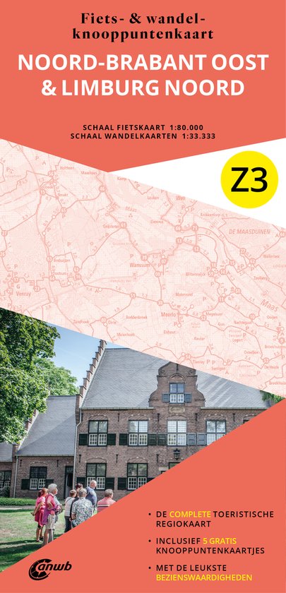 ANWB Fiets en wandelknooppuntenkaart - Z3. Noord-Brabant oost, Limburg noord
