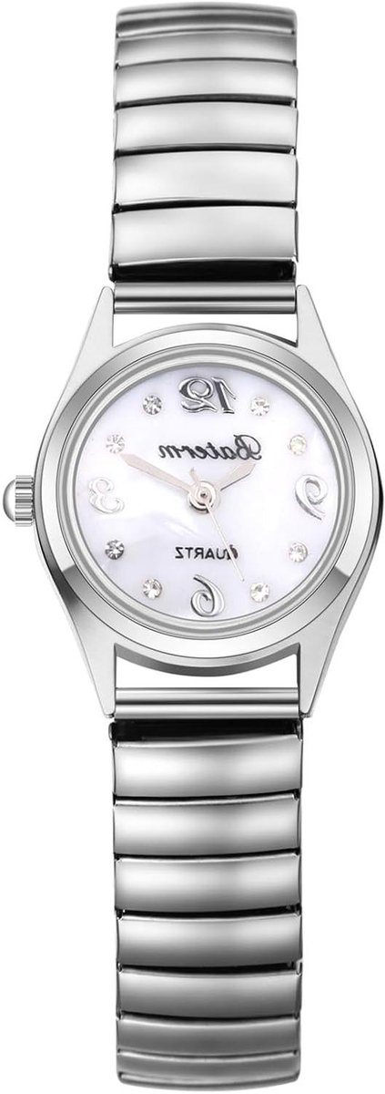 Dameshorloge Armband - Klassiek polshorloge - Dagelijks dragen - Verstelbare armband - 30 mm kast - Zilverkleurig