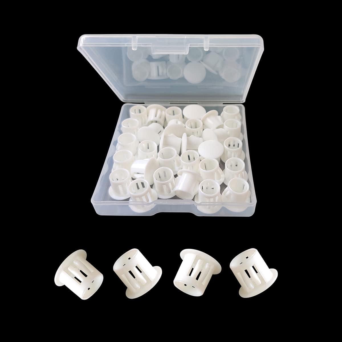 Gatpluggen Wit - Plastic Doppen - Gaten Afdekken - Duurzaam Kunststof - 30 Stuks 10mm - Wit