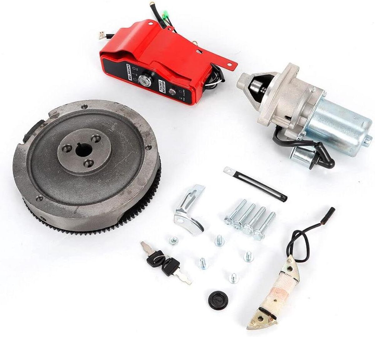 Elektrostarter Startkit - Startmotor Set - Motor Starten - Compleet Pakket - GX340 GX390 - Zilver