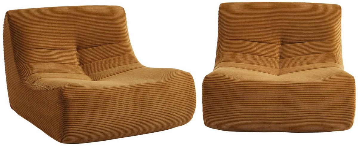 sweeek - Set van 2 ribfluwelen fauteuils 1 zitplaats - meerdere kleuren - sokol