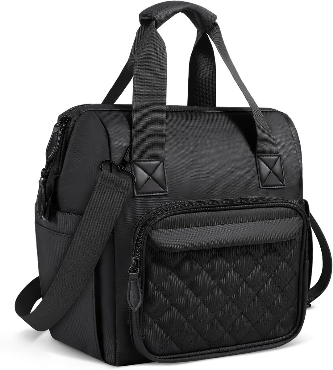 Koeltas, 20 liter, waterdichte isolatietas/lunchtas met grote opening, lekvrije PEVA-binnenvoering, meerdere vakken en schouderriem, voor werk, school, auto, picknick - Zwart