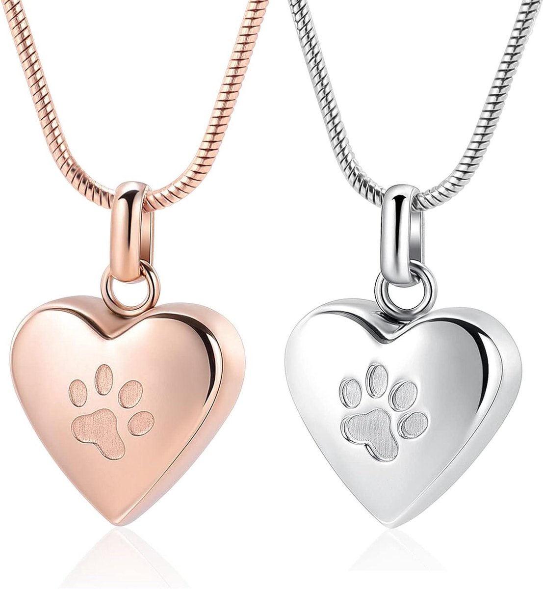 Huisdier Urn Ketting - As Hanger - Herdenkingssieraad Dragen - Hart Vorm Ontwerp - 20 Inch Ketting - Metaal