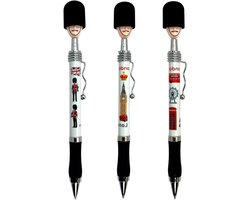 Souvenir Pennen - Londen Schrijfwaren - Herinnering Schrijven - Iconisch Guardsman Design - Set van 3 - Veelkleurig