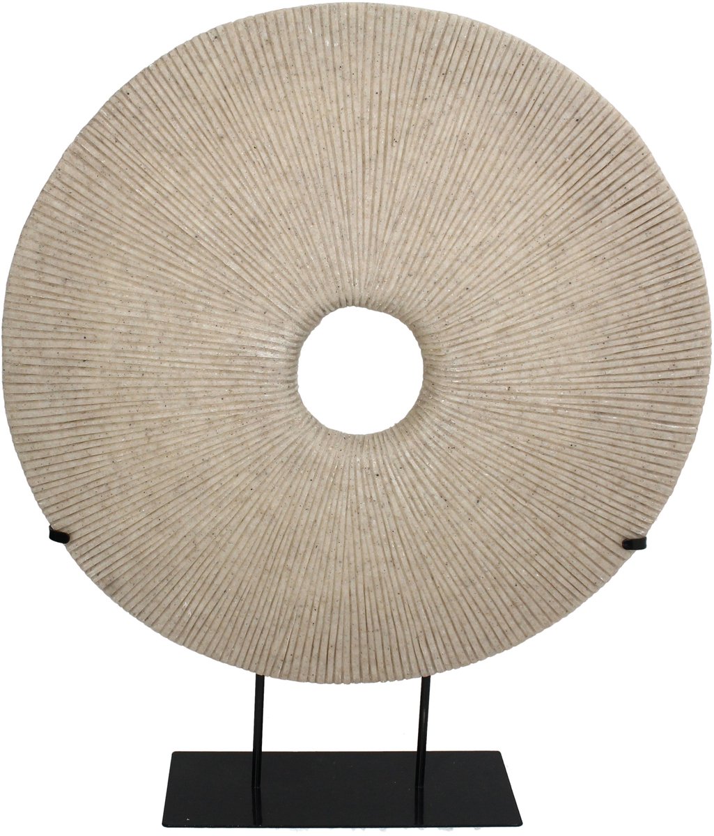 HD Collection Decobeeld Boet - Marmer/steen - Beige/Creme - 37 x 37 x 9 cm (BxHxD)