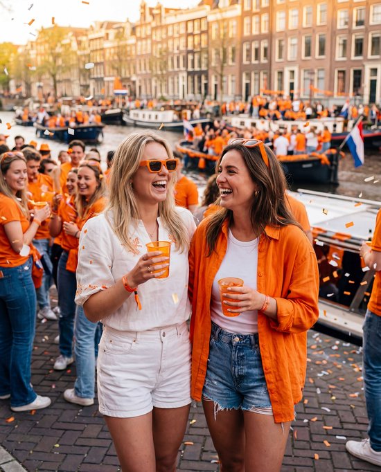 De Oranje Zonnebril - Oranje Zonnebril - Unisex model van Feestbrillen.com — afbeelding 3