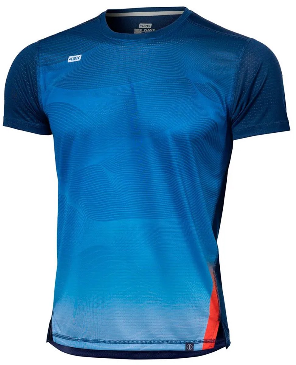 42k Running Wave T-shirt Met Korte Mouwen Blauw S Man
