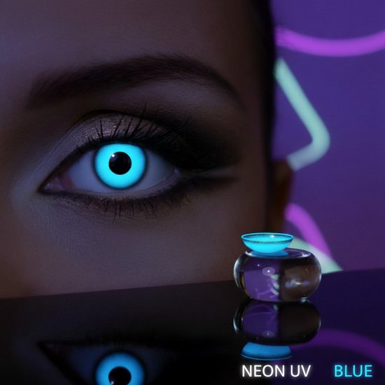 UV Blauwe contactlenzen maandlenzen |UV party| carnaval | kleurlenzen | crazy lenzen