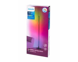 Philips vloerlamp 140 cm - RGBIC-technologie: meerdere kleuren tegelijk voor een gaaf effect - Synchroniseert op je muziek - Inclusief afstandbediening