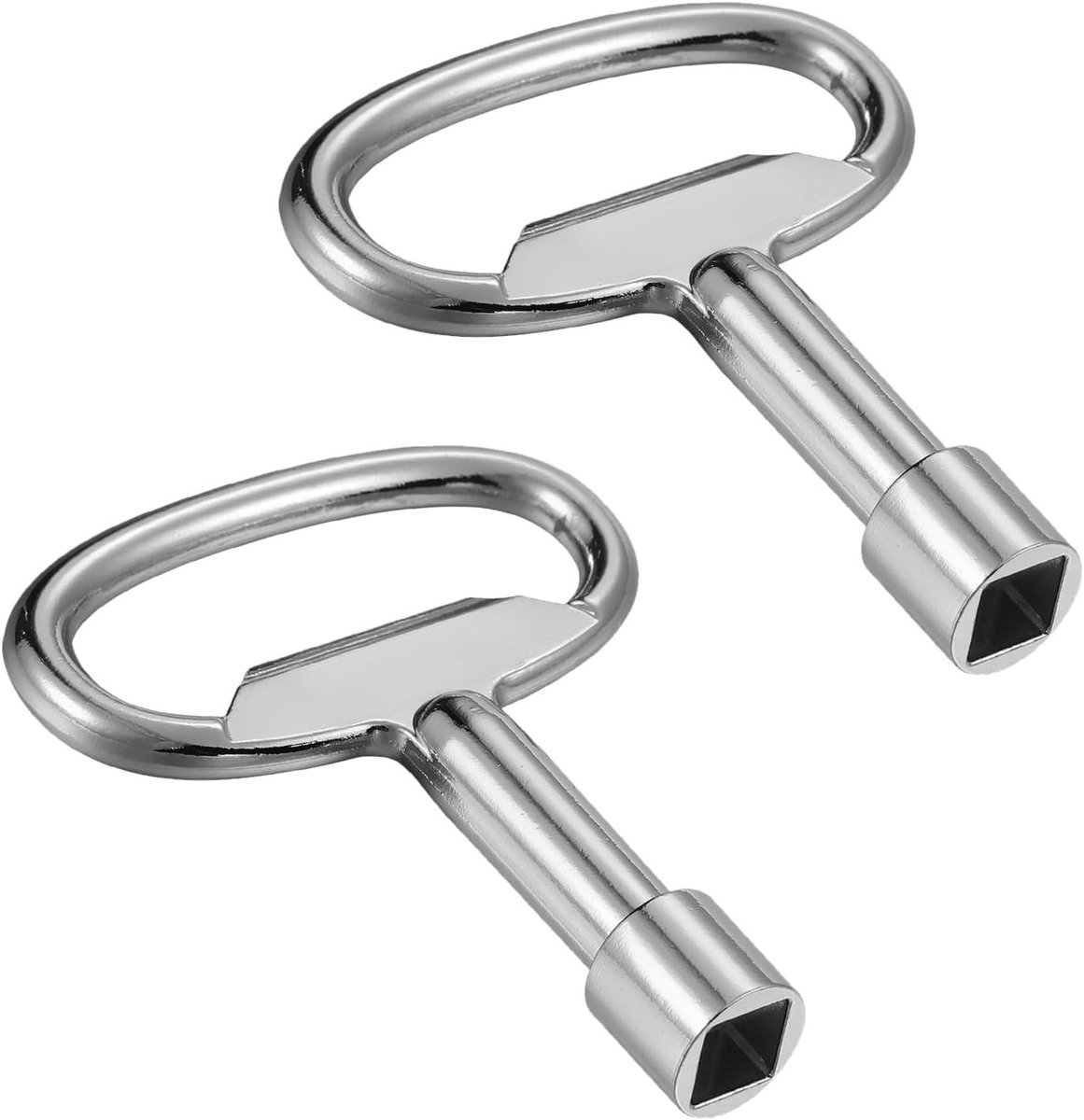 Set van 2 vierkante moersleutels 8mm voor kranen en watermeters, universele gereedschappen van zinklegering